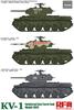 Ryfield Model Soviet Army Armored Enhanced Cast Turret Mounted Movable Track Plastic Model RFM5056 1/35 KV-1 Mod.1942