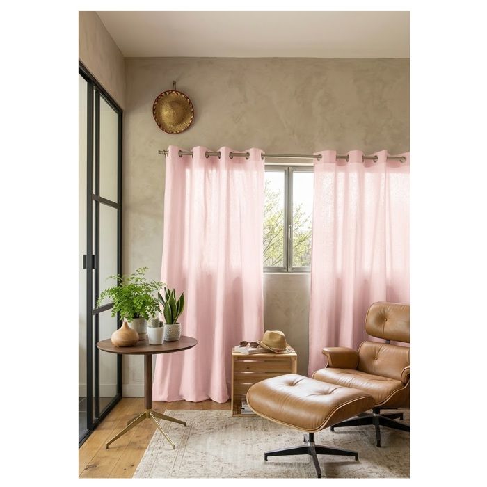 Rideau en coton 140 x 260 cm Kala pivoine