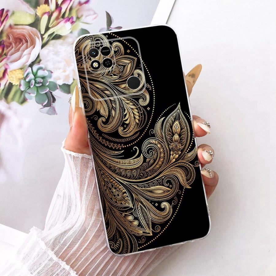 Чехол для телефона Xiaomi Redmi 10A Cover Redmi 10C с бантом Расписной Прозрачный Мягкий Силикон прозрачный Оболочка Redmi10C 10 A 4G Funda