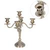 5 Arms Candlestick Holder Zinc Alloy 5 Arms Candelabra Retro Candelabra  For Fireplace