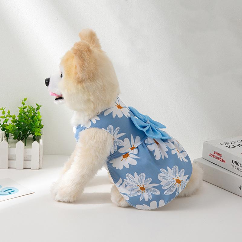 Spring Summer Autumn Dog Princess Dress Kitten Pet Skirt Cute Dog Dress Bow Lace Small Medium Puppy Poodle Chihuahua
