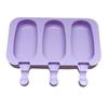 Cute Cartoon Ice Cream Mold Silicone Food Safe Popsicle Reusable DIY Ice Cube Tools Tray Dessert Mould With Lids and Sticks