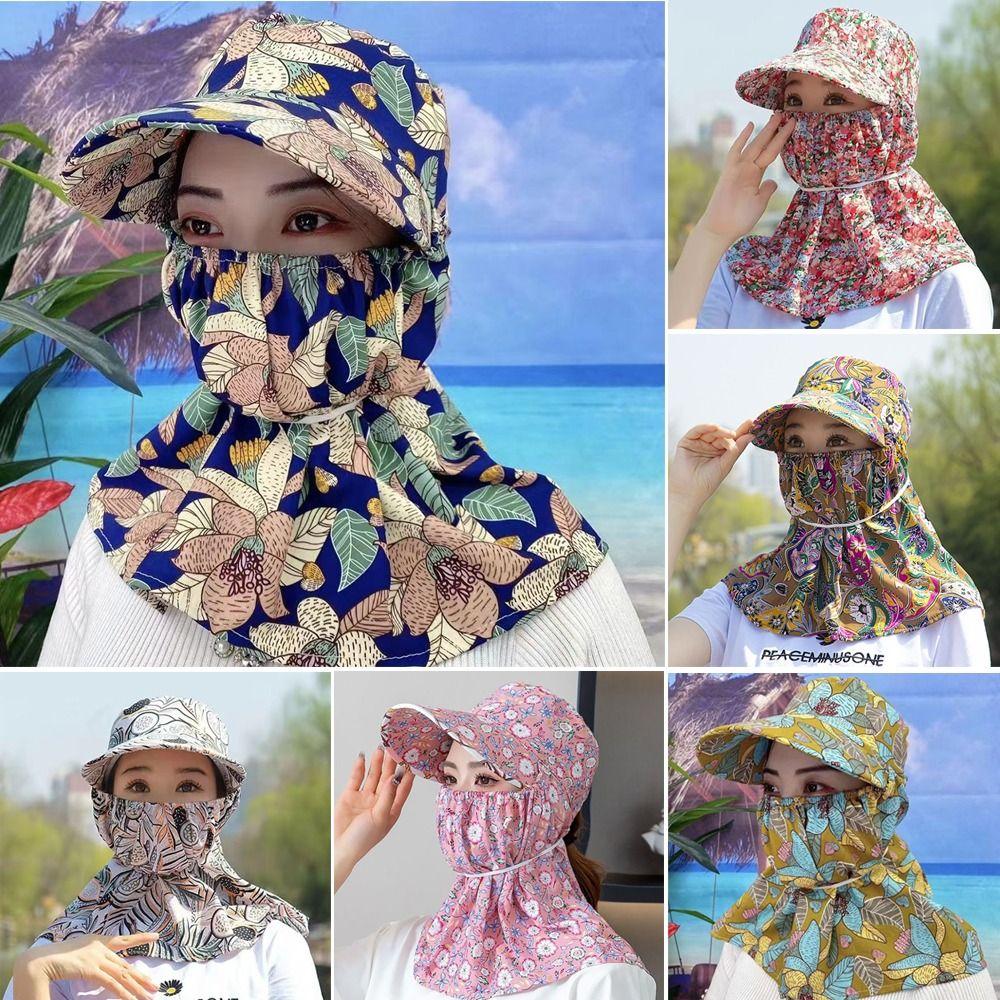 Anti-UV Tea Picking Cap Wide Brim Sunscreen Hat Casual Women's Ponytail Hat Outdoor