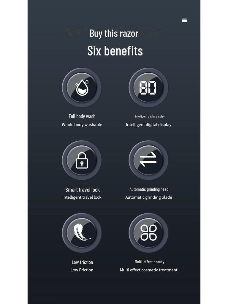 Многофункциональная электробритва: Интеллектуальный ЖК-дисплей, мужская бритва 3 в 1, триммер для носа, моющаяся конструкция