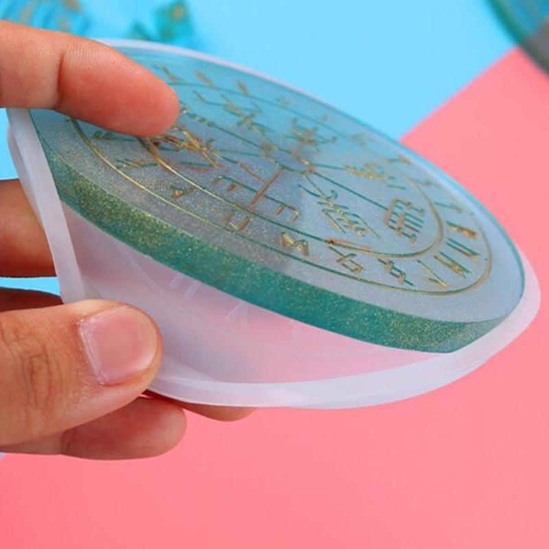 DIY руны символ кристалл формы из эпоксидной смолы круг гадальная доска силиконовая форма