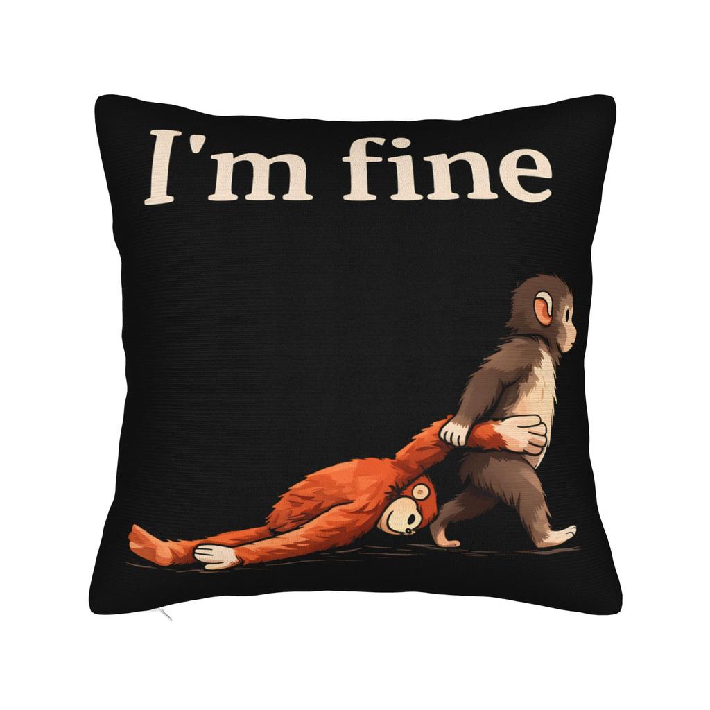 Punch Monkey Pillow Case Cute Funny Pillow Cover Soft Pillowcases For Sofa Bedroom Home Decor