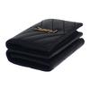 Saint Laurent 668274BOWA11000 Tri-fold Wallet Black Calfskin Women