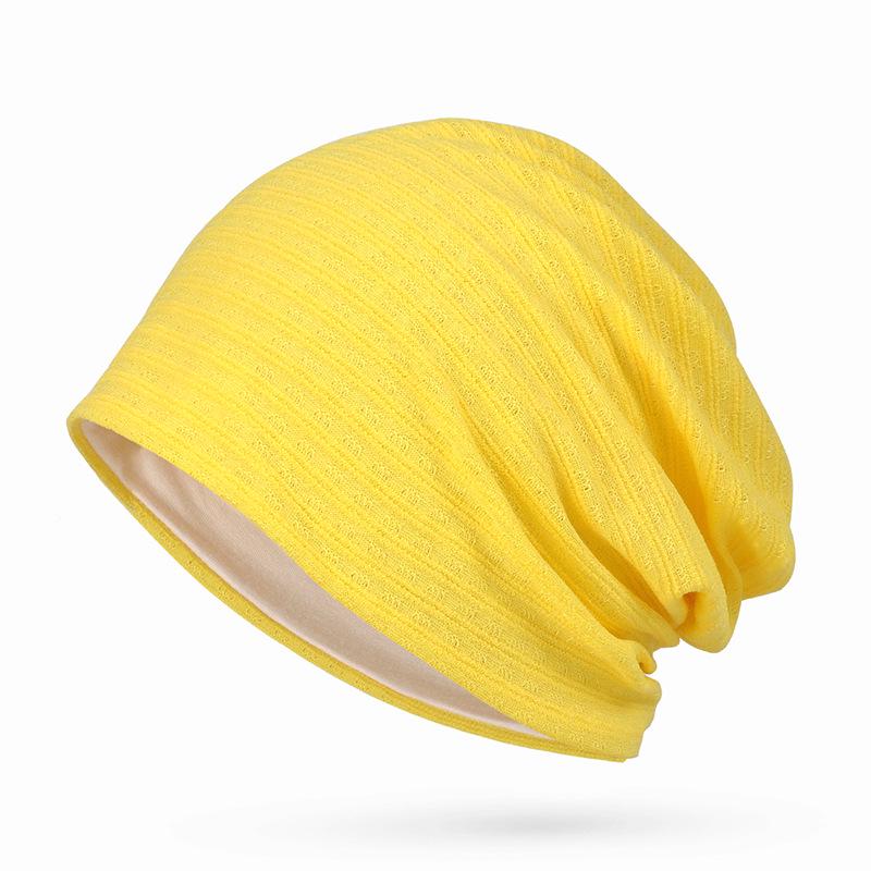 Women's Breathable Thin Cotton Pullover Hat - Spring/Summer Headscarf, Confinement, Sleep, and Outdoor Leisure Cap.
