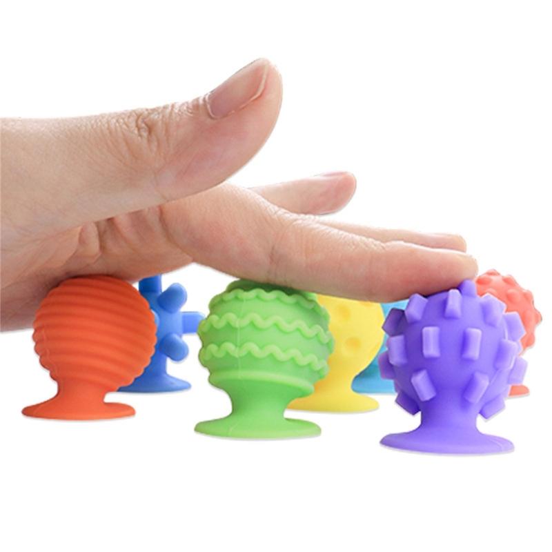 8pcs Sensory Suction Cup For Kids Textured Toy For Stress Relief And Concentrate Great For Classroom Teaching Purpose