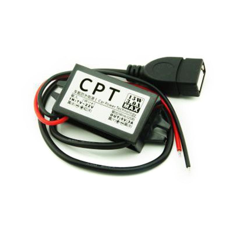 Понижающий модуль-преобразователь USB DC7V-22V в DC5V Зарядка телефона Автомобильный источник питания