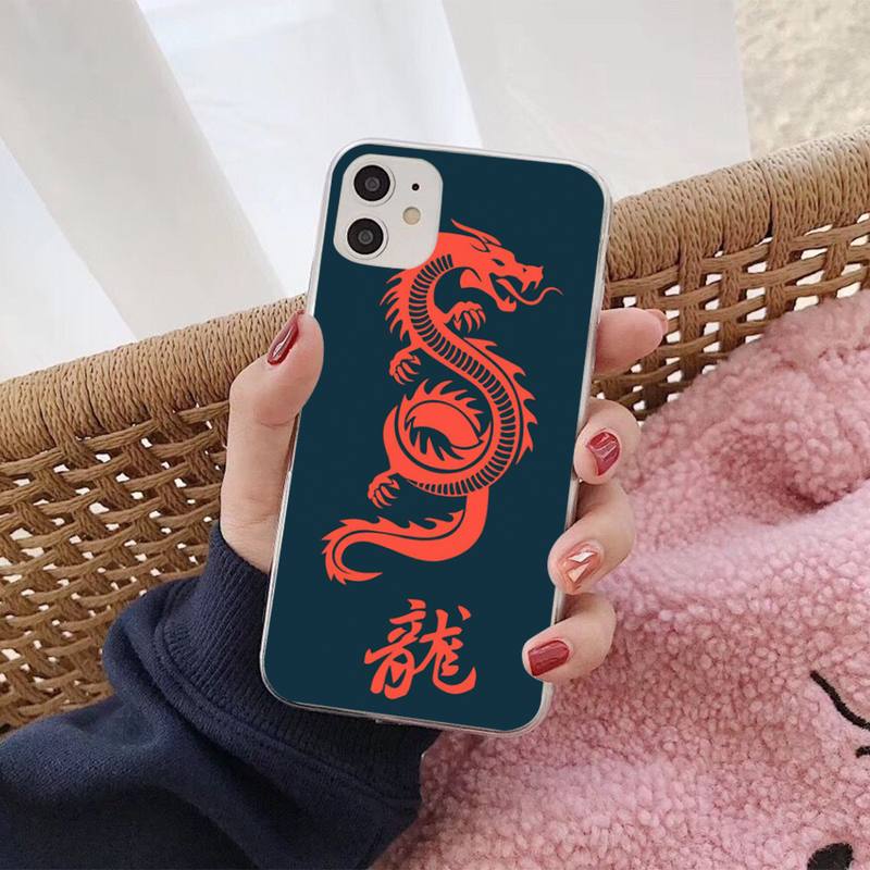 Модный чехол для телефона с рисунком дракона и животным для iphone 13 8 7 6S Plus X 5S SE 2020 XR 11 12 mini pro XS MAX