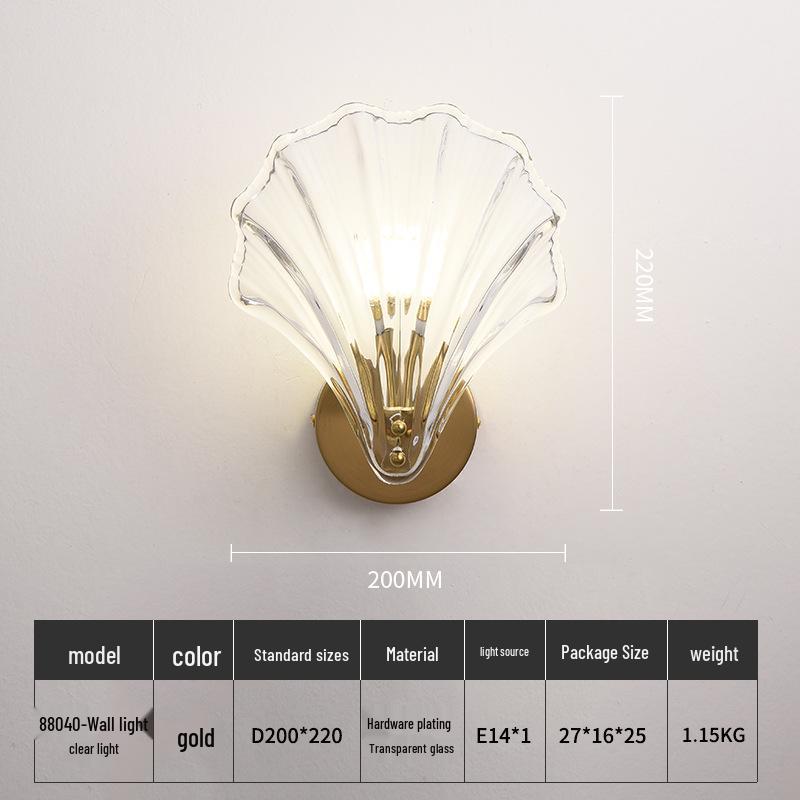 Элегантный настенный светильник-ракушка для декора гостиной, спальни, отеля и коридора