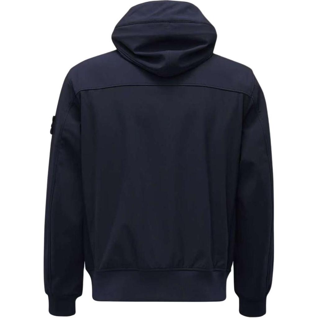 STONE ISLAND Ss25 Куртка софтшелл однотонная повседневная с капюшоном, длинным рукавом, ветрозащитная, водонепроницаемая, дышащая, мужская, K1S154100090S0A22-V0020