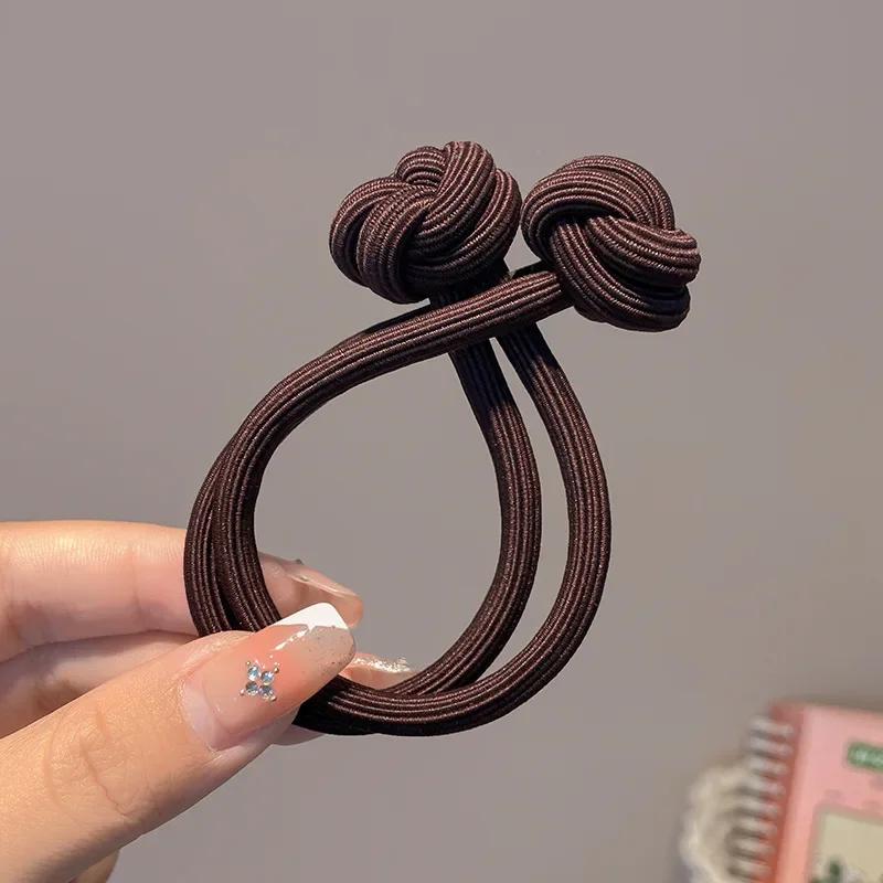 Китайские узелковые косички резинки для волос для женщин и девочек резинка для волос повязка на голову с высокой эластичностью двойная повязка на голову стильный головной убор