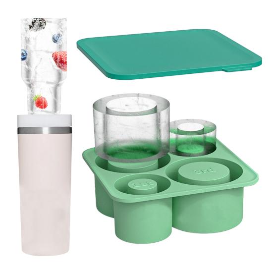 Силиконовый лоток для кубиков льда для стакана 20-40 унций, полый цилиндрический дизайн, лед