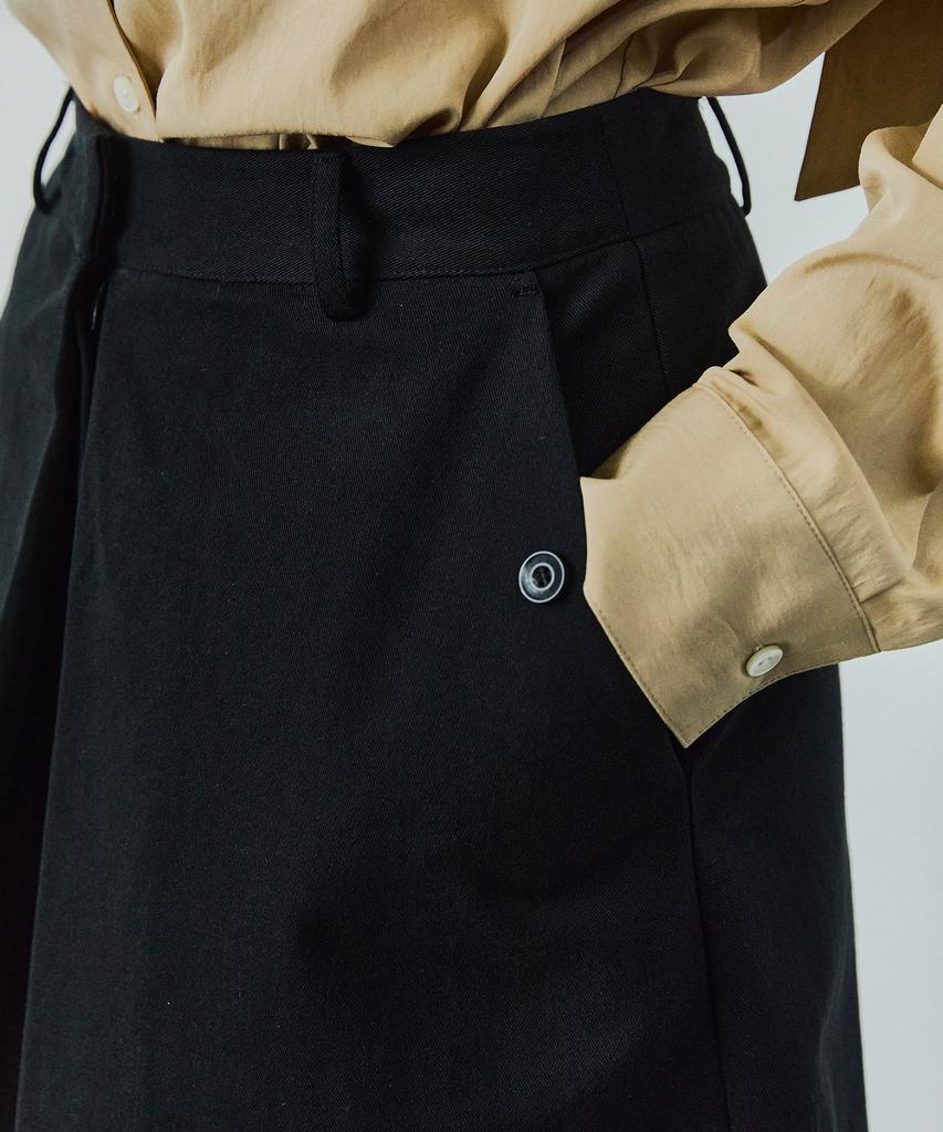 Ihr Front Tuck Midi Skirt / Black