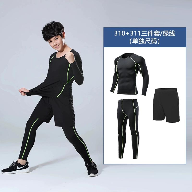 Детские баскетбольные леггинсы, тренировочная одежда, футбольные шорты для мальчиков на осень и зиму, быстросохнущий комплект одежды для фитнеса и бега