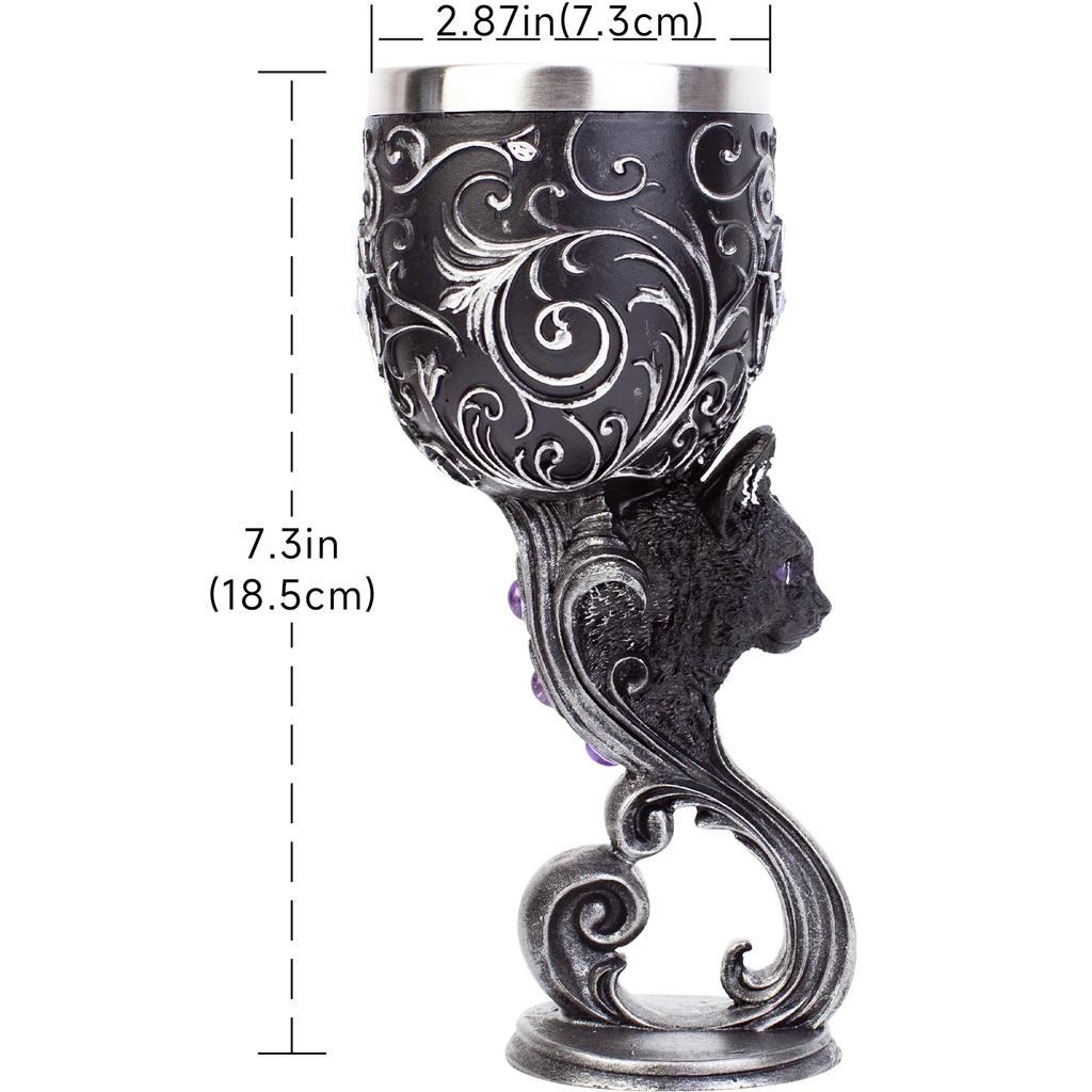 200 мл Черные Коты Бокалы Любовь Пара Сердце Чаша Средневековый Дракон Кубок Нержавеющая сталь Винный Кубок Святой Грааль Ретро Животное Лошадь