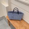 Large Capacity Beach Tote Bag Countryside Style Vegetable Basket Bag Casual Weave Bag  Travel