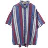 Catalina 90-х 00-х годов Старая рубашка с коротким рукавом на пуговицах в полоску Biggs Мужская Б/У