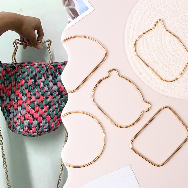 1 шт., аксессуары для фурнитуры с ручкой для сумки, круглая голова медведя, кошачья голова, квадратное кольцо для переноски, портативная замена, сумка для багажа, сделай сам
