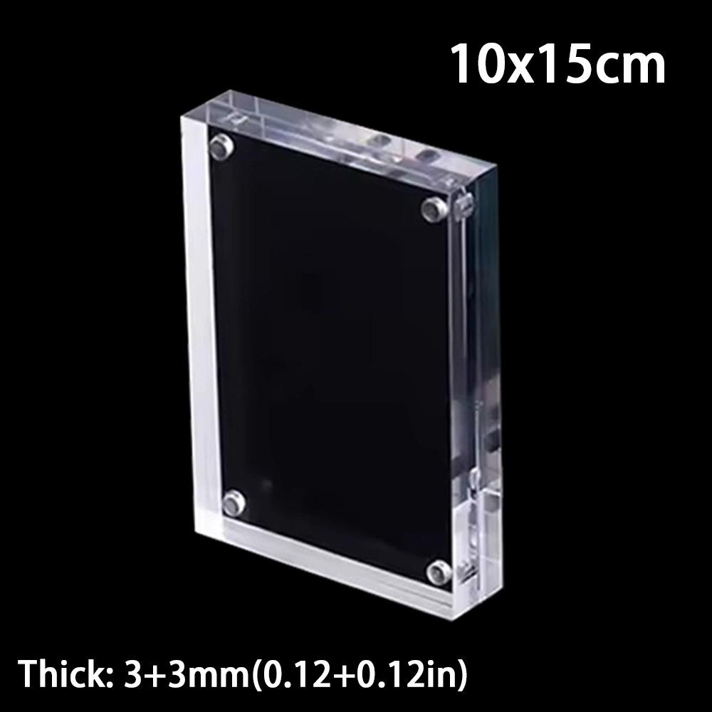 Magnetic Poster Display Stand Acrylic Fridge Magnets Photo Frame  for Room Desk Home Decoration