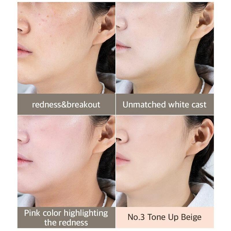 NUMBUZIN No. 3 Porcelain Base-skip Tone Up Beige BB+Foundation+Primer+Sunscreen 50mL SPF50+ PA++++ Best Selling In Oliveyoung Korea (2 Options)