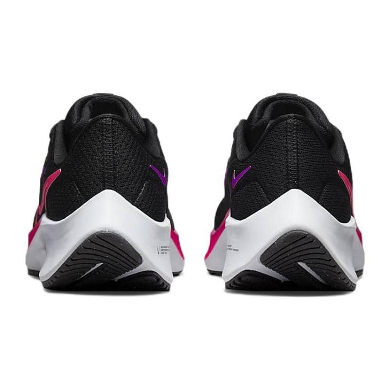 Nike Pegasus 38 Slip Resistant Cushioning Abrasion Resistant Low Top Running Shoes Black Purple Kids' Sneakers CZ4178-021