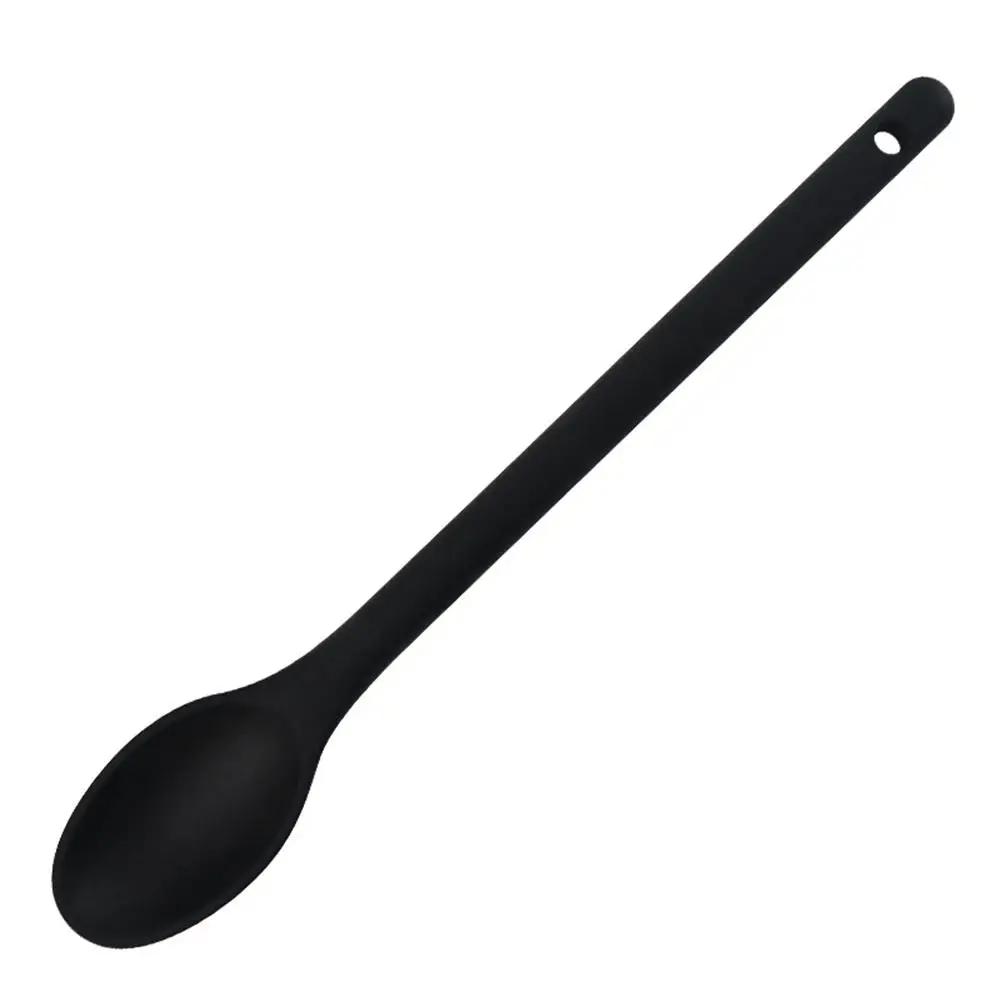 WIKHOSTAR Silicone Mixing Spoon Non-stick Cooking Spoon Kicthen Spoon Baking Spoon for Salad Stirring Mixing and Serving