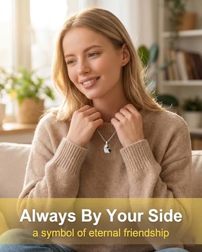 Dafne Girl and Dog Hug Necklace