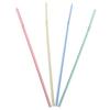 100Pcs Disposable Straws Flexible Plastic Straws Striped Rainbow Drinking Straw