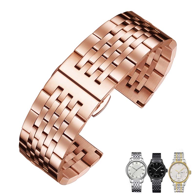 изогнутый конец из нержавеющей стали ремешок для часов для Casio Tissot seiko ремешки для часов 12 13 14 15 16 17 18 19 20 21 22 мм Металлический браслет