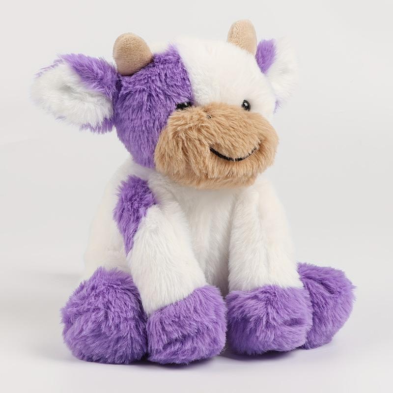 Sitting Cow Plush Toys Super Soft Skin-friendly Sleep Companion Doll Interesting Realistic Animal Doll Birthday Gifts For Friend