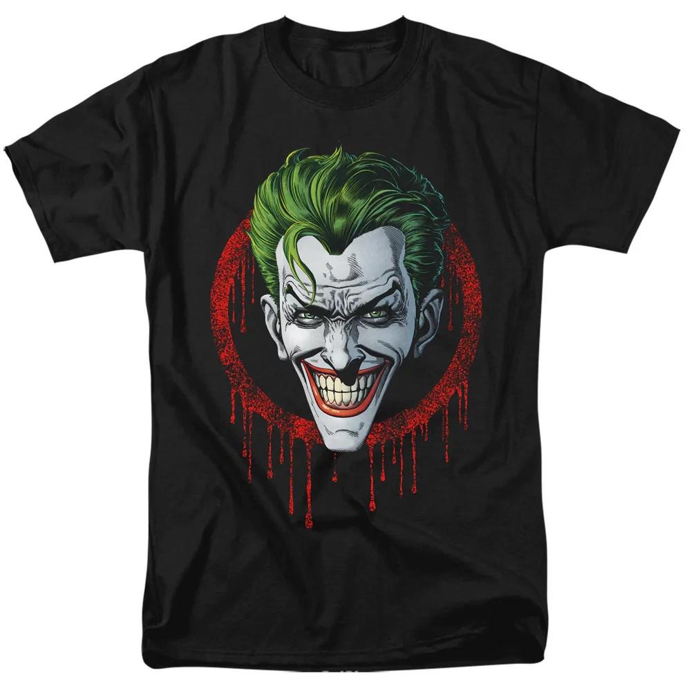 Мужская футболка Joker Drip Черная Полный размер Унисекс Футболка
