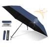 WanderMore Folding Parasol with UV Light Heat and UV Protection for Sun and for Men and 6 UV Sunbaria Windproof and Heatstroke 50cm Protection, 100%