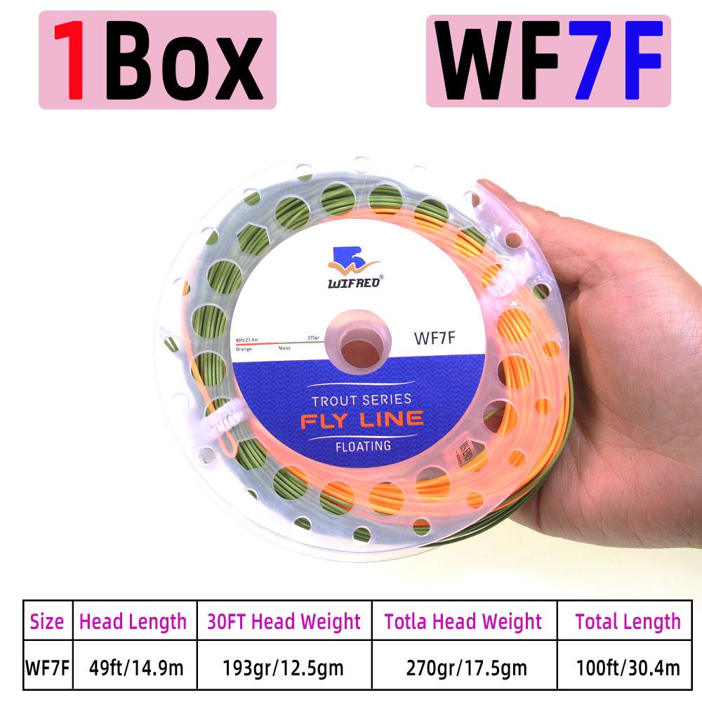 1PC Fly Fishing Line 80FT~100FT Orange/Moss Weight Forward Floating WF1F-WF9F 2 Welded Loops Trout Fly Fishing Tackle Rivers Lakes Streams
