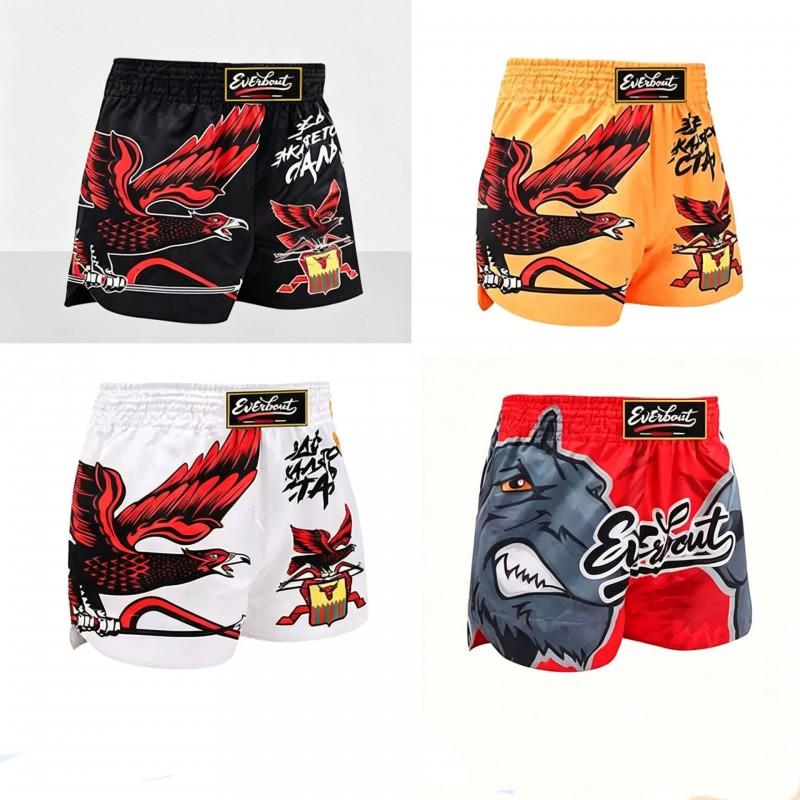 Quick-Dry Muay Thai Shorts Boxing Training Gym Workout Martial Arts Sportswear With Printed Design