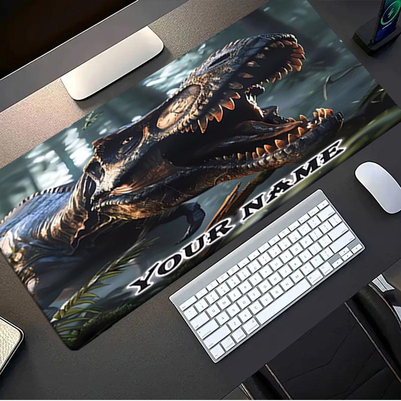 1PC Custom Name Dinosaur Adventure Wild Mouse pad, keyboard and mouse desk pad, for computer notebook Birthday Gift For Any Room Or Office