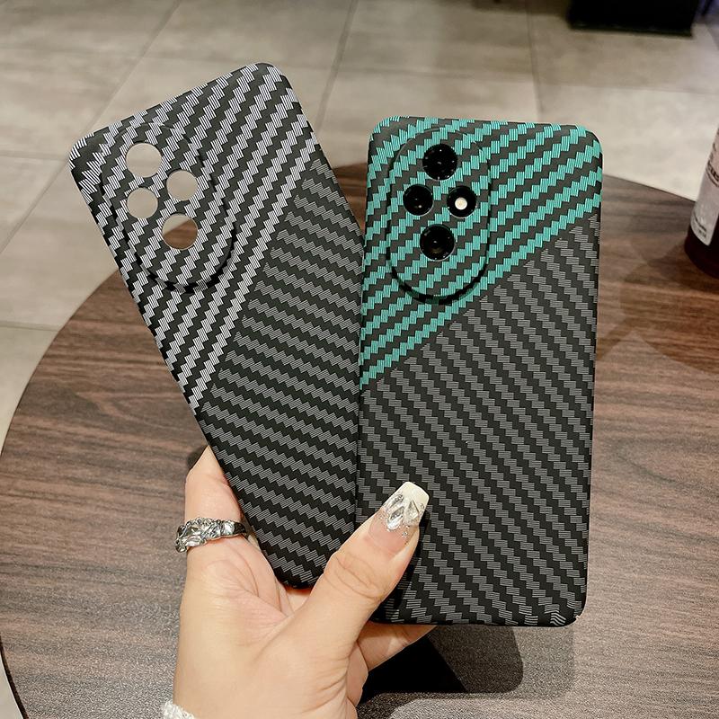 Чехол для Honor 200 5G, текстура углеродного волокна, противоударный, жесткий ПК, чехол для телефона