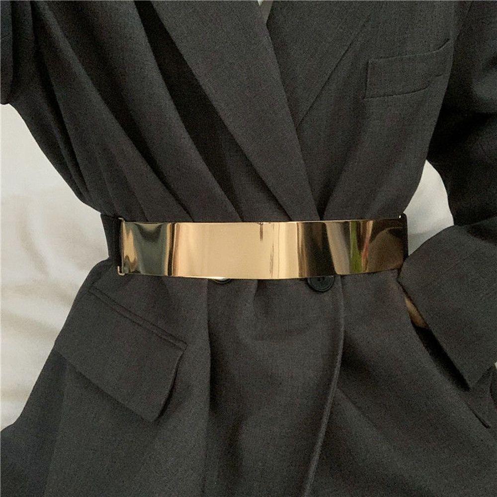 Adjustable Waistband Metal Elastic Belt Waist Corset Belts Elastic Cummerbunds Women Waist Belt