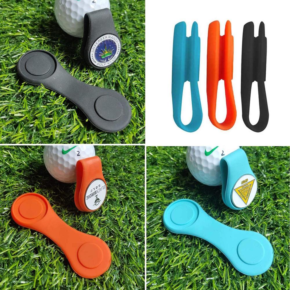 Для гольфиста крепится силиконовый держатель маркера мяча для гольфа маркер для мяча для гольфа зажим для кепки для гольфа зажим для шляпы для гольфа