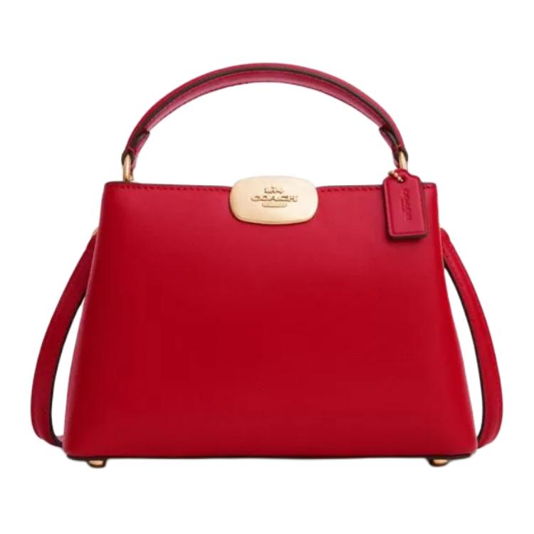Coach Eliza 20 Logo Buckle Closure Leather Shoulder Crossbody Handbag Small Women Handbags Red CW040-IMUP7