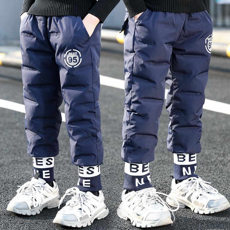 Детские зимние штаны, спортивные штаны, зимние утепленные свободные повседневные штаны, спортивные штаны большого размера
