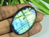 32X47X6MM Multi Fire Labradorite Oval Cabochon Loose Natural Gemstone 90Cts. SK-3987