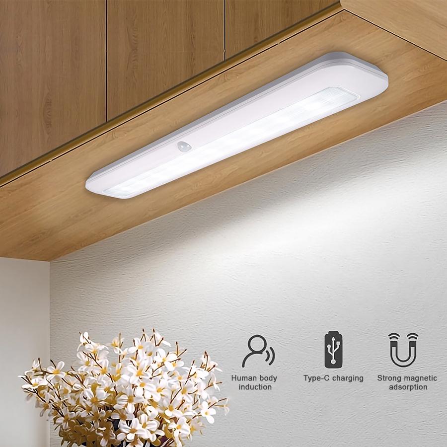 LED Smart Light Motion Sensor Light Emergency Automatic 1000mAH Lighting Rechargeable Cabinet Night Lamp