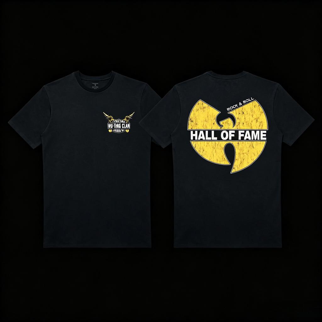 WuTang Clan 2026 Hall Of Fame TShirt Double Sided Print Vintage Hip Hop Rap Graphic Unisex Oversized Short Sleeve Casual