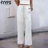 Women's Fashion Casual Solid Color Print High Waist Trousers Pants & Capris
