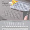 Двусторонние бесшовные прозрачные матовые типсы для ногтей - Растягивающиеся, с плоским/изогнутым дизайном