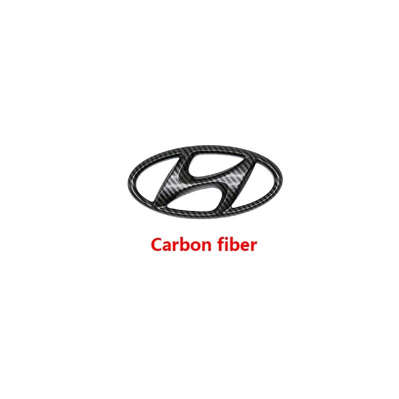 ABS Hyundai Car Logo For Tucson I40 ix25 ix35 Emblem Accent Elantra Santa fe Sonata Front Grille Decoration Sticker Accessories R6