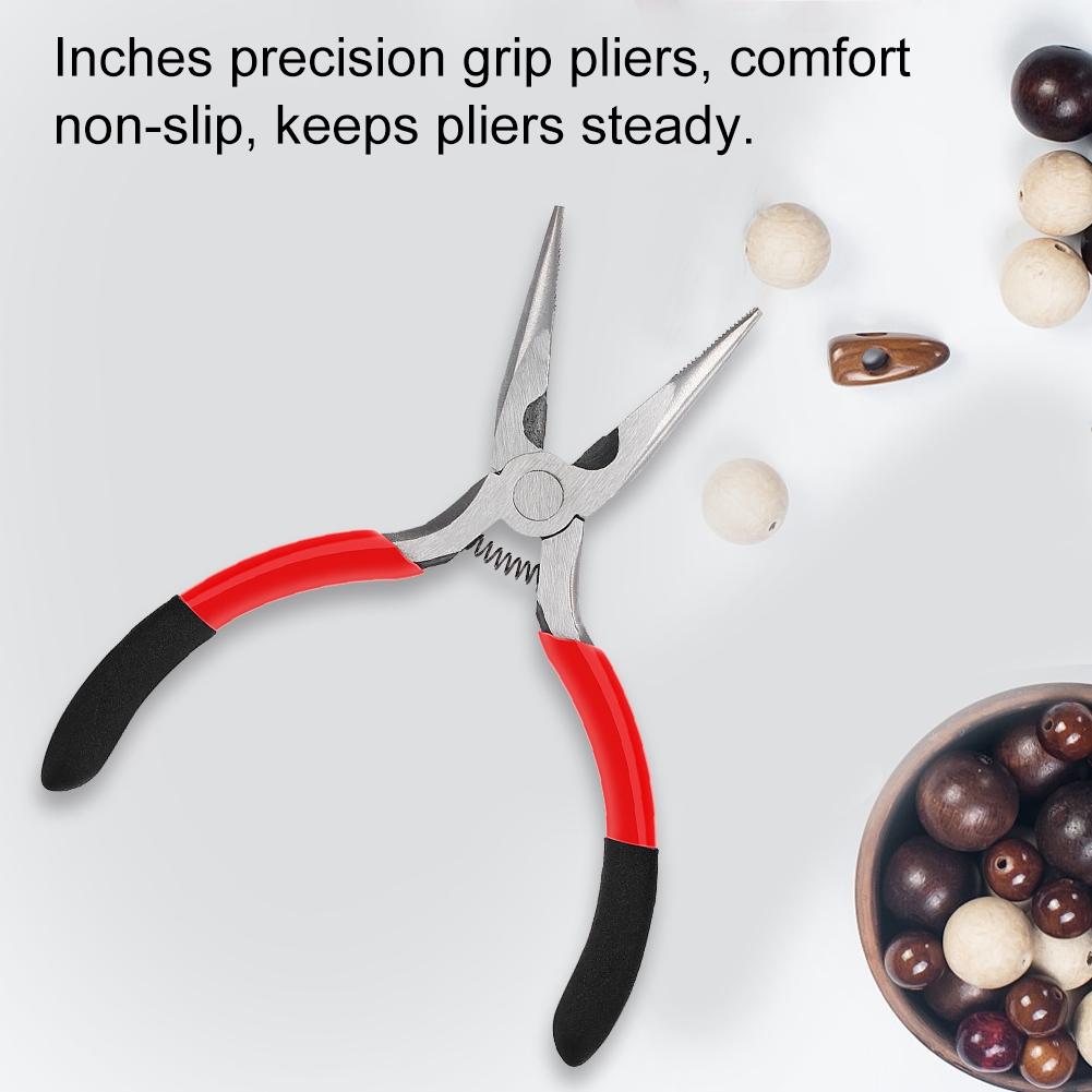 Long Nose Pliers Needle Nose Pliers Double Color Handle Wire Cutting Tool